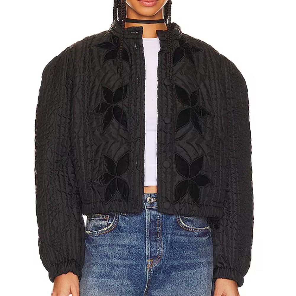 **SOLD** Free People Quinn Quilted Jacket in Black